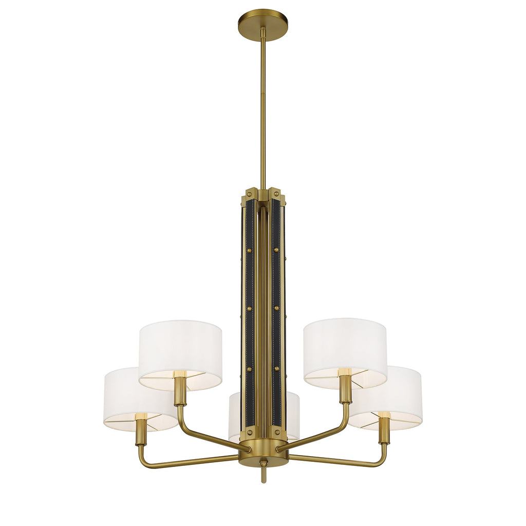 5 Light Chelsea Chandelier, extra angled front view