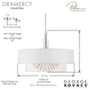 Gramercy 4 Light Pendant, dimensions and specs