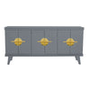 Pebble Gray Rochelle Credenza with Eclipse, front view