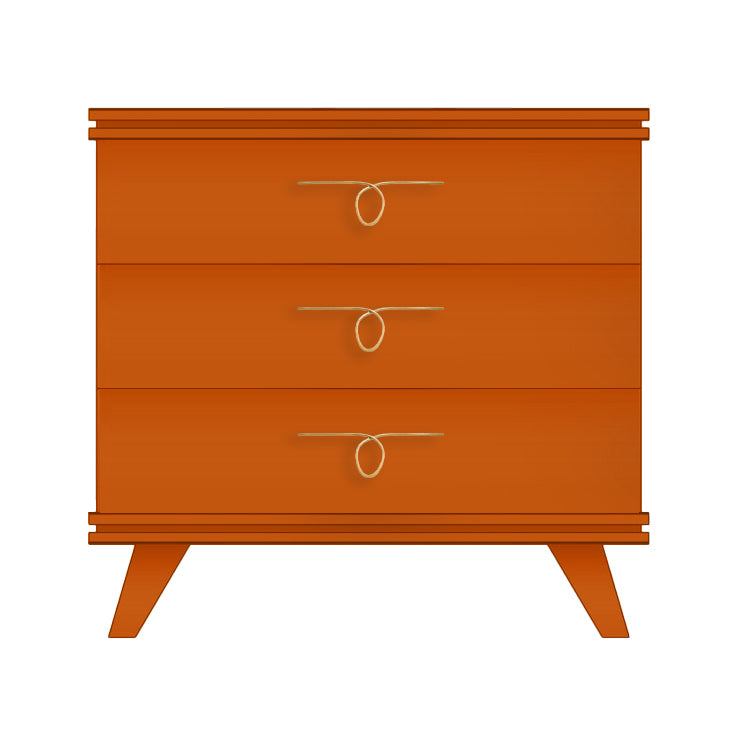 Baroness Orange Rochelle Dresser with Looped Small, front view