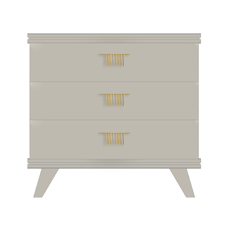Light Taupe Rochelle Dresser with Comb Small, front view