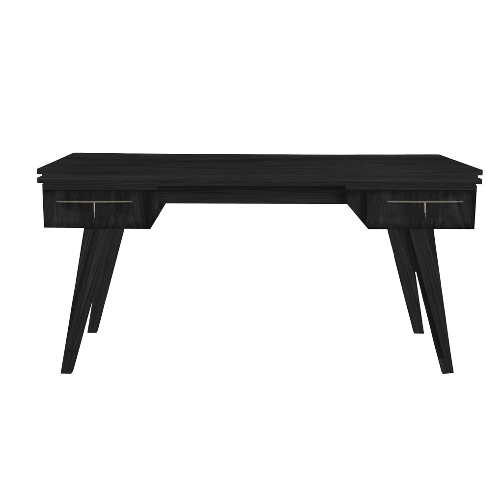 Ebonized Walnut Rochelle Writing Desk with Comb Junior, front view