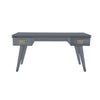 Pebble Gray Rochelle Writing Desk with Comb Small, front view