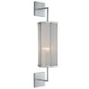 Brushed Silver Edge Sconce, angled view