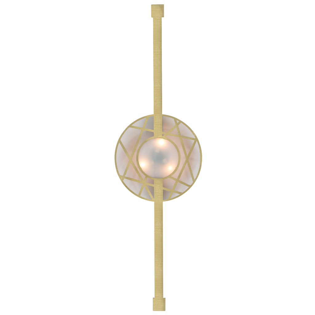 Brushed Gold Icon Sconce, front view