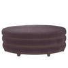 Coffee Velvet Violet Triple Banded OB Ottoman, front view