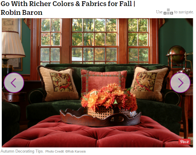 Media: My Fall Decorating Feature on About.com