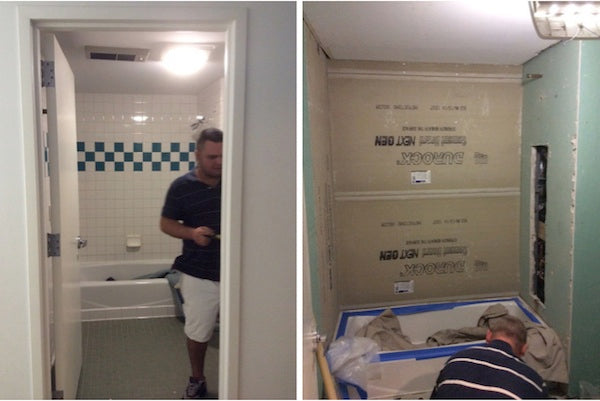 Bathroom Renovation Underway for Project Design 2014 of Ronald McDonald House of LI