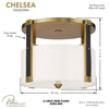 Chelsea 4 Light Semi Flush, dimensions and specs