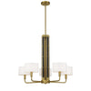5 Light Chelsea Chandelier, angled front view