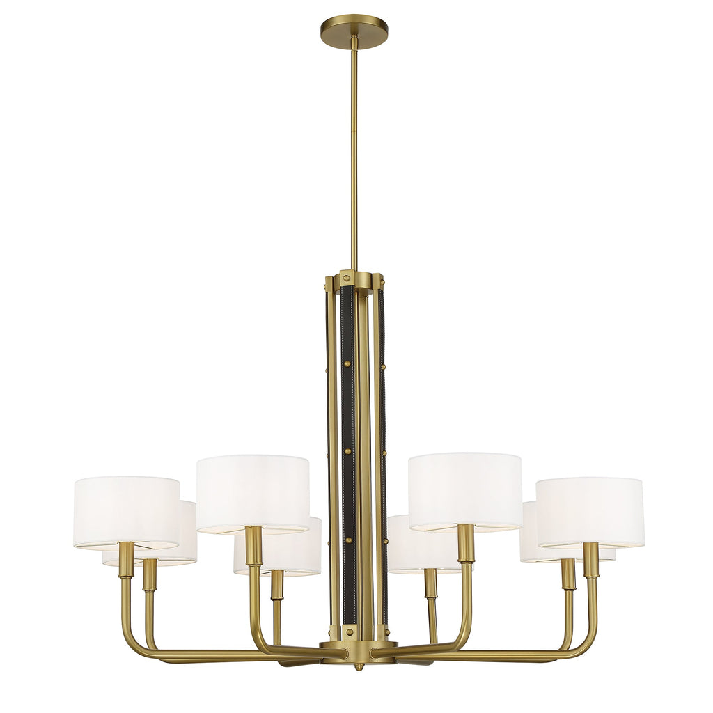 8 Light Chelsea Chandelier, angled front view