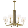 8 Light Chelsea Chandelier, extra angled front view