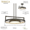 Tribeca 20" LED Pendant and Semi-Flush, dimensions and specs