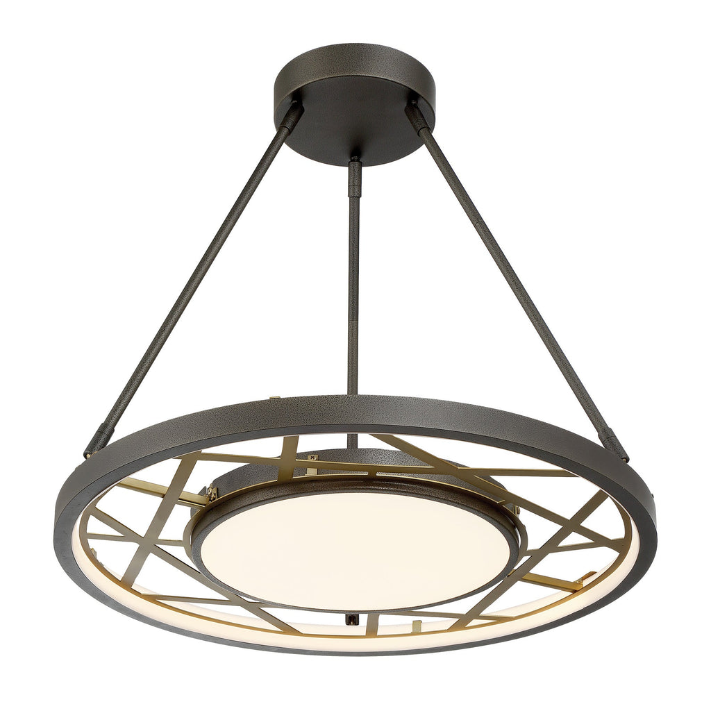 24" Tribeca LED Pendant, angled front view