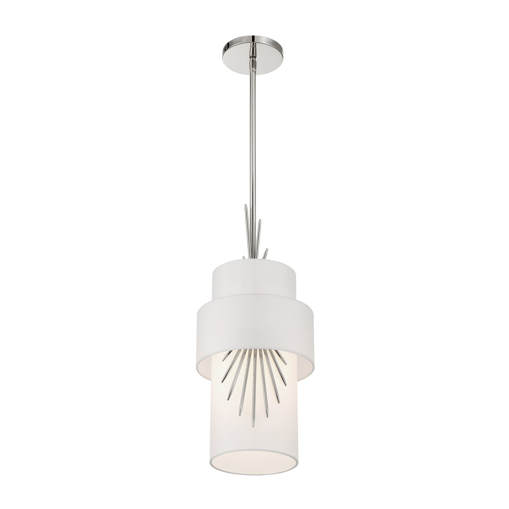 9" Diameter Gramercy 1 Light Pendant, extra angled front view