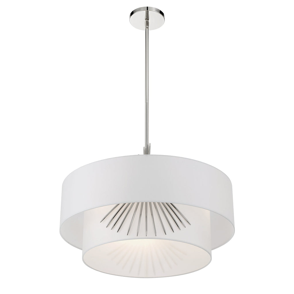 Gramercy 3 Light Pendant, extra angled front view