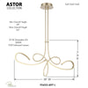 Astor LED Island Light, dimensions and specs