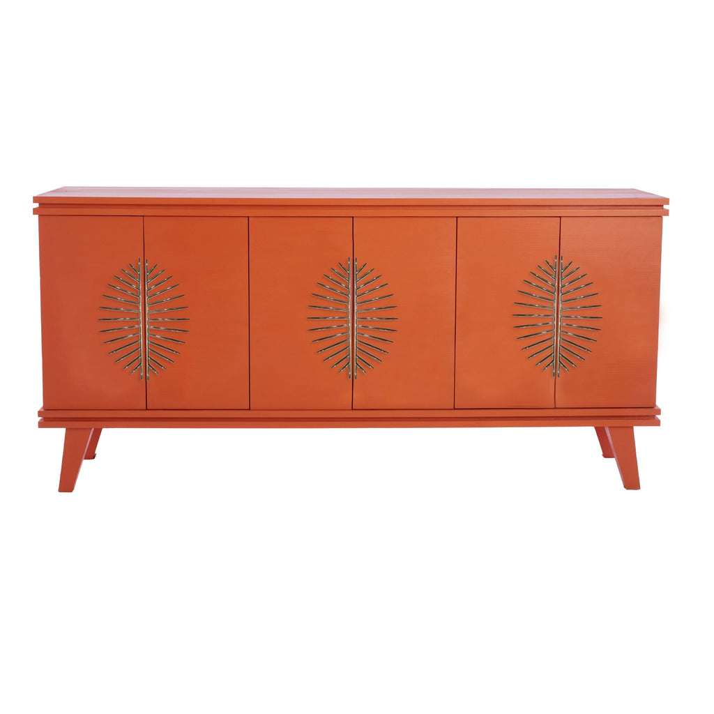 Baroness Orange Rochelle Credenza with Burst Long, front view