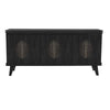Ebonized Walnut Rochelle Credenza with Burst Long, front view