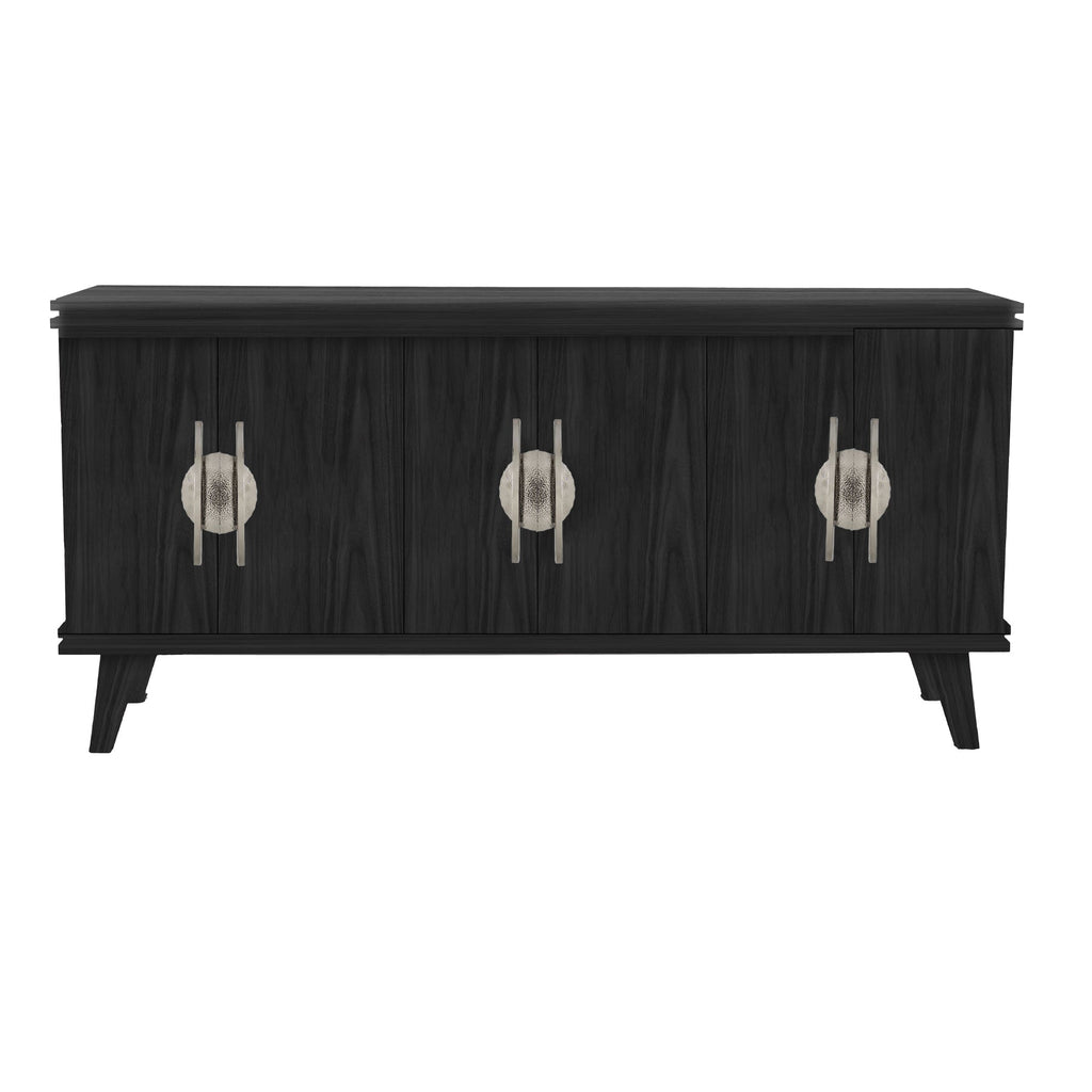Ebonized Walnut Rochelle Credenza with Eclipse Long, front view