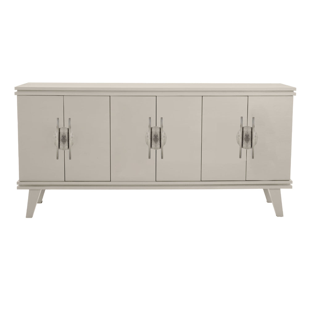 Light Taupe Rochelle Credenza with Eclipse Long, front view