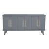 Pebble Gray Rochelle Credenza with Comb Large, front view
