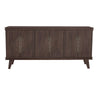 Perfect Walnut Rochelle Credenza with Burst Long, front view