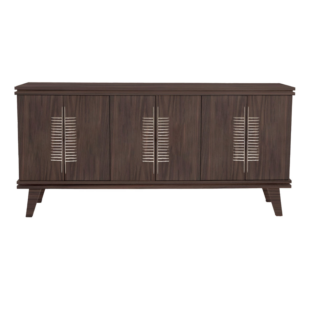 Perfect Walnut Rochelle Credenza with Comb Large, front view
