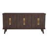 Perfect Walnut Rochelle Credenza with Linear Long, front view