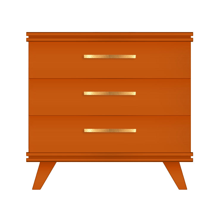 Baroness Orange Rochelle Dresser with Linear Long, front view
