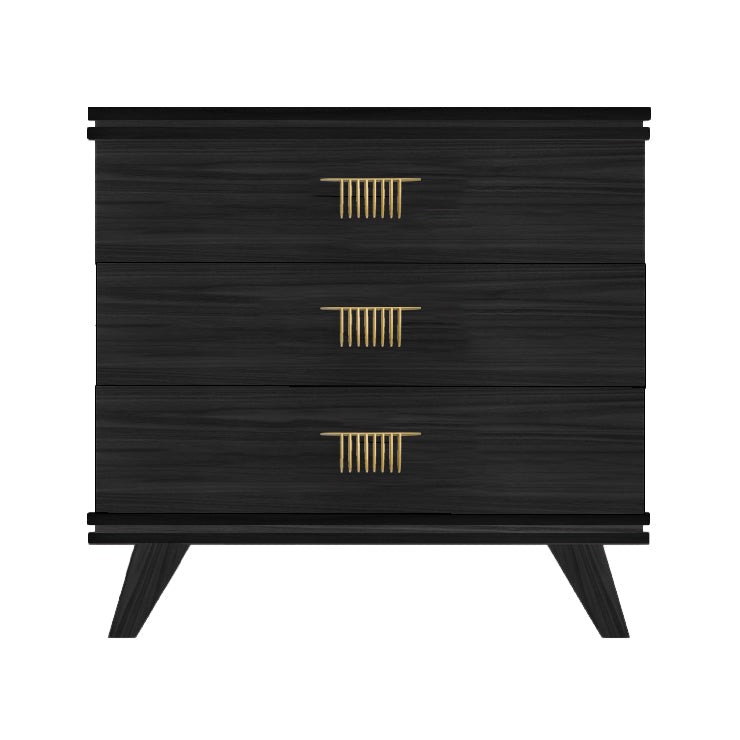 Ebonized Walnut Rochelle Dresser with Comb Small, front view