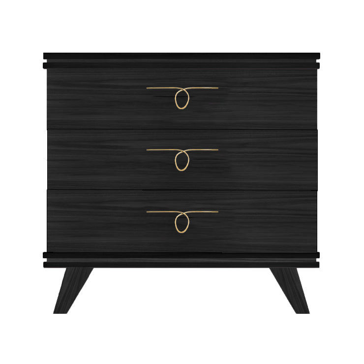 Ebonized Walnut Rochelle Dresser with Looped Small, front view
