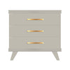 Light Taupe Rochelle Dresser with Linear Long, front view