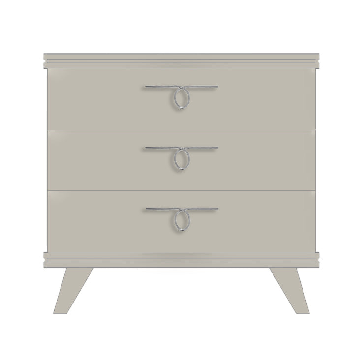 Light Taupe Rochelle Dresser with Looped Small, front view