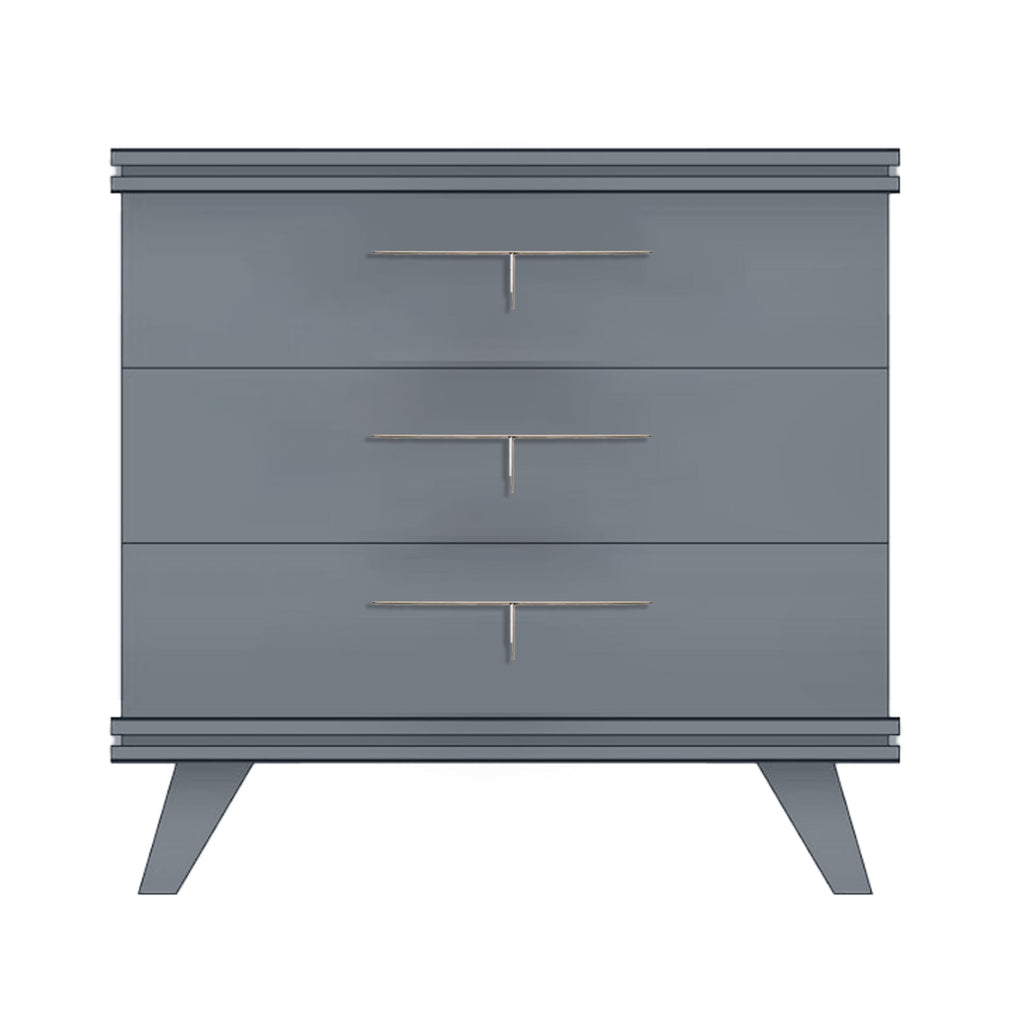 Pebble Gray Rochelle Dresser with Comb Junior, front view
