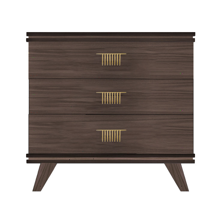 Perfect Walnut Rochelle Dresser with Comb Small, front view