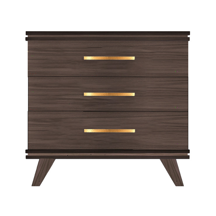 Perfect Walnut Rochelle Dresser with Linear Long, front view