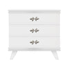 Warm White Rochelle Dresser with Fleur Small, front view