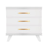 Warm White Rochelle Dresser with Linear Long, front view