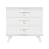 Warm White Rochelle Dresser with Looped Small, front view