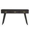 Ebonized Walnut Rochelle Console with Comb Small, front view