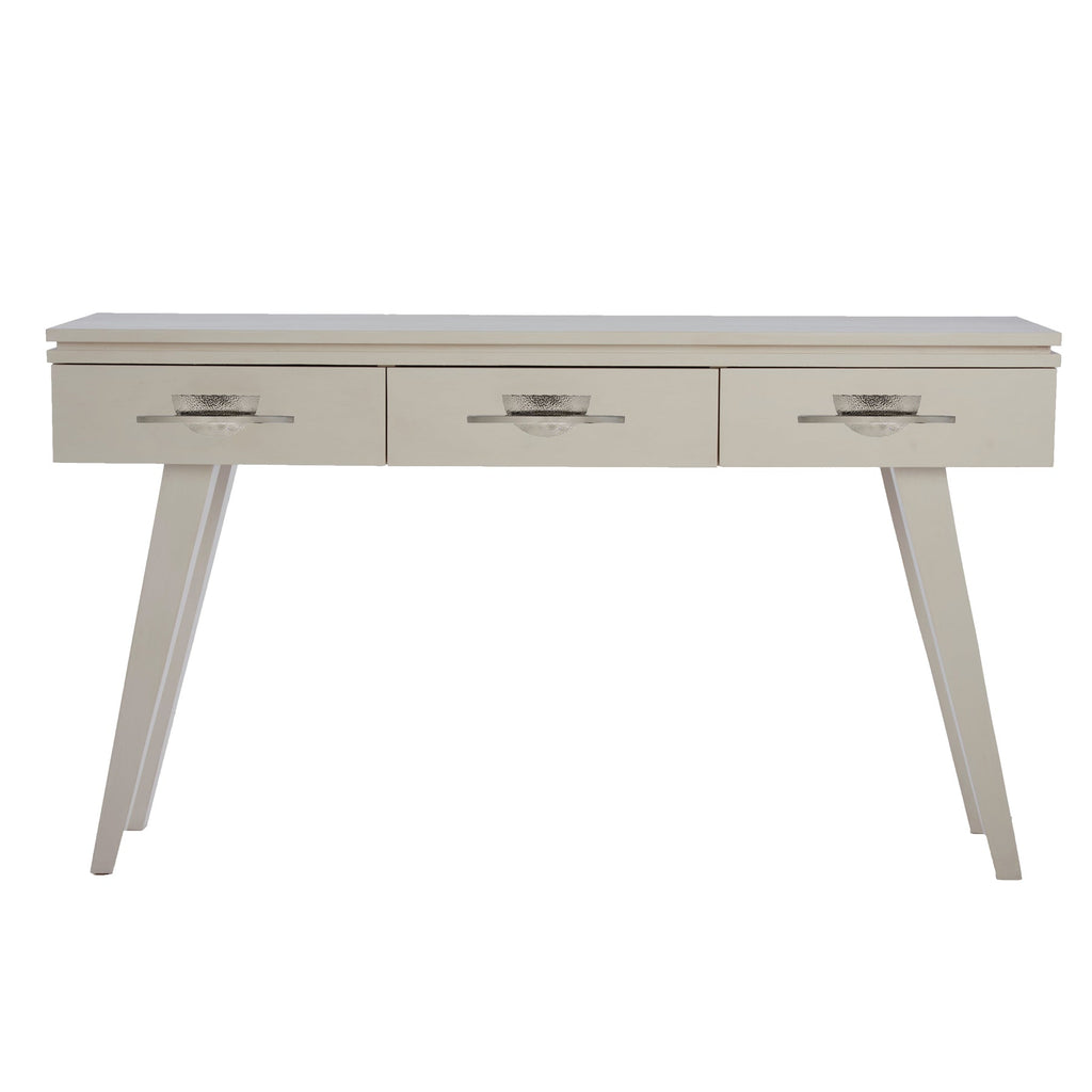 Light Taupe Rochelle Console with Eclipse Long, front view