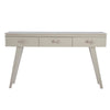 Light Taupe Rochelle Console with Polished Nickel Fleur Small, front view