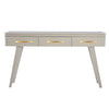 Light Taupe Rochelle Console with Linear Long, front view