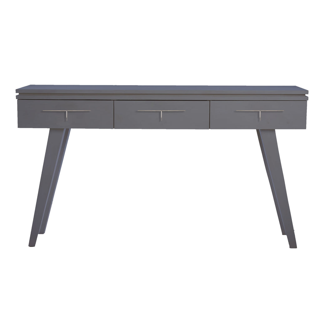 Pebble Gray Rochelle Console with Comb Junior, front view