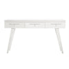 Warm White Rochelle Console with Comb Junior, front view