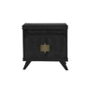 Ebonized Walnut Rochelle Nightstand with Comb Small, front view