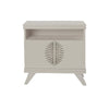 Light Taupe Rochelle Nightstand with Burst Long, front view