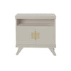 Light Taupe Rochelle Nightstand with Comb Small, front view