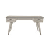Light Taupe Rochelle Writing Desk with Eclipse Long, front view